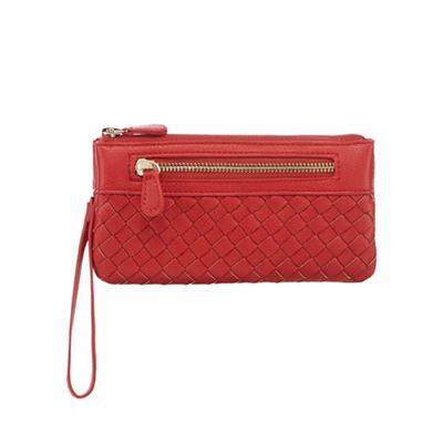 Red woven wristlet